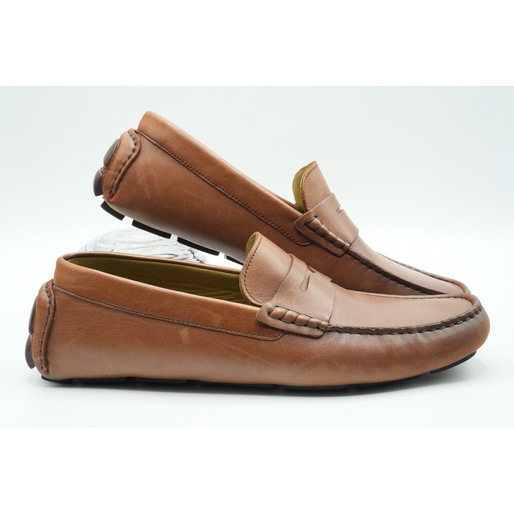Men's Vince Camuto Driving Penny  Loafers Esmail Brown SZ 9.5